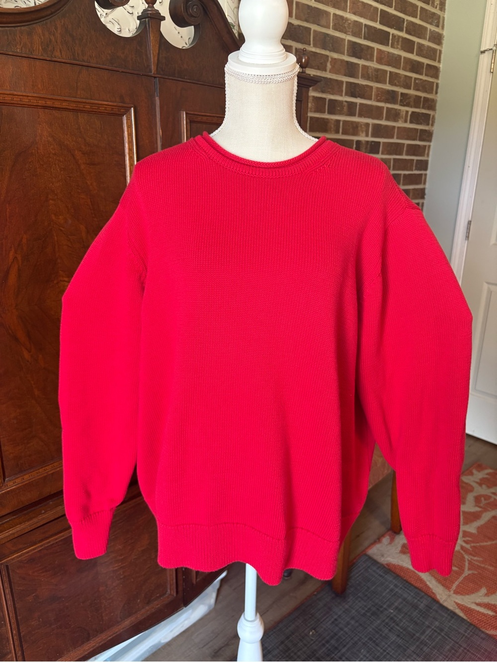 Vineyard Vines Cherry Red Crewneck Sweater - Classic Knit